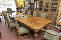 English Blonde Oak Dining Table and 10 Matching Chairs (3 of 6) English Blonde Oak Dining Table and 10 Matching Chairs (3 of 6)
