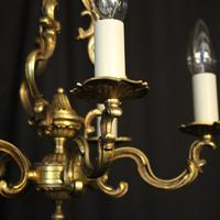 French Gilded Brass 5 Light Chandelier (4 of 10) French Gilded Brass 5 Light Chandelier (4 of 10)