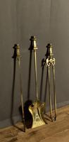 Lovely Trio of Brass Art Nouveau Fire Irons (3 of 6) Lovely Trio of Brass Art Nouveau Fire Irons (3 of 6)
