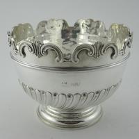 Late Victorian Monteith Style Silver Rose Bowl (1 of 5)