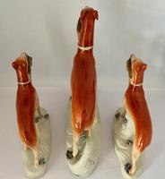 Superb Trio of Staffordshire Whippets c.1850 (11 of 13) Superb Trio of Staffordshire Whippets c.1850 (11 of 13)