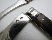 Very Rare George III Sterling Silver Tortoiseshell Interlocking Folding Pocket Knife & Fork, Travelling / Campaign c.1790 Sheffield. (7 of 11) Very Rare George III Sterling Silver Tortoiseshell Interlocking Folding Pocket Knife & Fork, Travelling / Campaign c.1790 Sheffield. (7 of 11)
