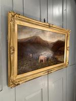 Antique Scottish landscape oil painting with Highland Cattle signed M Allinson 2 of 2 (4 of 10) Antique Scottish landscape oil painting with Highland Cattle signed M Allinson 2 of 2 (4 of 10)