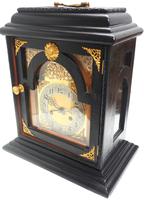 Interesting Quarter Striking German Bracket Clock by Junghans in Ebony Glazed Case (6 of 9) Interesting Quarter Striking German Bracket Clock by Junghans in Ebony Glazed Case (6 of 9)