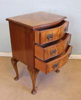 Small Burr Walnut Shaped Front Chest of Drawers (6 of 8) Small Burr Walnut Shaped Front Chest of Drawers (6 of 8)