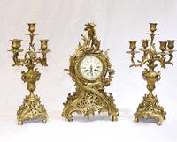 French Antique Gilt Clock Set - Cherub Garniture (14 of 14) French Antique Gilt Clock Set - Cherub Garniture (14 of 14)