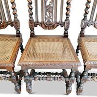 Set of 4 Victorian, Carolean Style Oak Dining Chairs (2 of 6) Set of 4 Victorian, Carolean Style Oak Dining Chairs (2 of 6)