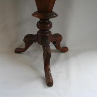 Late Victorian Walnut Trumpet Workbox Table (3 of 7) Late Victorian Walnut Trumpet Workbox Table (3 of 7)