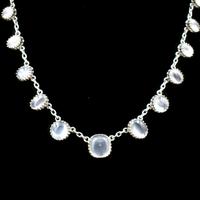 Antique Moonstone Sterling Silver 16" Riviere Fringe Necklace (2 of 7) Antique Moonstone Sterling Silver 16" Riviere Fringe Necklace (2 of 7)