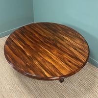 Large Circular Rosewood Antique Dining Table (7 of 8) Large Circular Rosewood Antique Dining Table (7 of 8)
