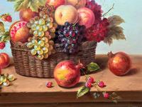 Original Vintage Still Life of Fruit & Flowers - 'Tom Caspers' 20thc British (6 of 12) Original Vintage Still Life of Fruit & Flowers - 'Tom Caspers' 20thc British (6 of 12)