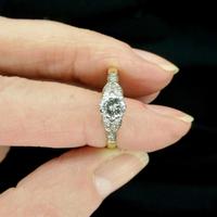 Art Deco 18ct Platinum Old Cut Diamond Solitaire Engagement Ring 0.35ct c.1920 (9 of 11) Art Deco 18ct Platinum Old Cut Diamond Solitaire Engagement Ring 0.35ct c.1920 (9 of 11)