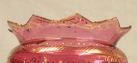 Antique Victorian Cranberry Mantle Table Lustre (7 of 8) Antique Victorian Cranberry Mantle Table Lustre (7 of 8)