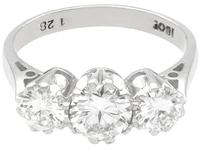 1.89ct Diamond & 18ct White Gold Trilogy Ring c.1950 (4 of 9) 1.89ct Diamond & 18ct White Gold Trilogy Ring c.1950 (4 of 9)