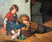 Huge Stunning 20thc Oil Portrait Painting Of 2 Children Playing In A Barn (4 of 12) Huge Stunning 20thc Oil Portrait Painting Of 2 Children Playing In A Barn (4 of 12)