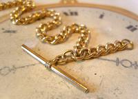 Vintage Pocket Watch Chain 1970s 10ct Rolled Gold Albert With Dog Clip & T Bar (5 of 12) Vintage Pocket Watch Chain 1970s 10ct Rolled Gold Albert With Dog Clip & T Bar (5 of 12)