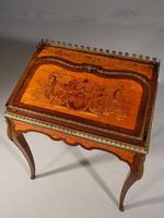 A Small Late 19th Century Satinwood and Rosewood Bureau de Dame (3 of 6) A Small Late 19th Century Satinwood and Rosewood Bureau de Dame (3 of 6)