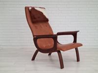Danish armchair, cowhide, cognac leather, 1970s (7 of 20) Danish armchair, cowhide, cognac leather, 1970s (7 of 20)