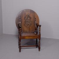 Jacobean Style Folding-top Oak Single Seat Monk’s Bench (1 of 9)