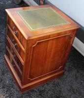 1960's Yew Wood Filing Cabinet with Green Leather Top (2 of 4) 1960's Yew Wood Filing Cabinet with Green Leather Top (2 of 4)