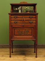 Antique Aesthetic Movement Music Cabinet with fall front & hand painted design (9 of 14) Antique Aesthetic Movement Music Cabinet with fall front & hand painted design (9 of 14)