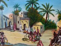The Snake Charmer - Moroccan School - Vintage - 1960s - Original Oil Painting (4 of 11) The Snake Charmer - Moroccan School - Vintage - 1960s - Original Oil Painting (4 of 11)