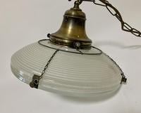 Original Holophane Flying Saucer Glass Pendant Light (9 of 11) Original Holophane Flying Saucer Glass Pendant Light (9 of 11)