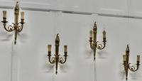 Set of French Neo Classical Large Brass Twin Wall Lights (3 of 5) Set of French Neo Classical Large Brass Twin Wall Lights (3 of 5)