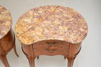 Pair of Antique French Marble Top Kidney Bedside Tables (11 of 12) Pair of Antique French Marble Top Kidney Bedside Tables (11 of 12)