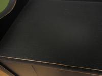 Unusual Antique Black Writing Bureau Desk with Folding Legs, Lockable, Gothic (8 of 13) Unusual Antique Black Writing Bureau Desk with Folding Legs, Lockable, Gothic (8 of 13)