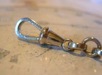 Antique Pocket Watch Chain 1920s Large Chrome Fancy Link Albert with Big Bolt Ring (10 of 12) Antique Pocket Watch Chain 1920s Large Chrome Fancy Link Albert with Big Bolt Ring (10 of 12)