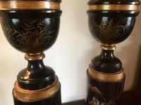 Large Pair of Japanese Chinoiserie Urns (8 of 8) Large Pair of Japanese Chinoiserie Urns (8 of 8)