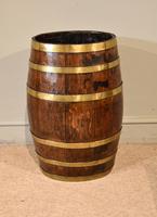 19th Century Oak & Brass Barrel / Stick Umbrella Stand (2 of 6) 19th Century Oak & Brass Barrel / Stick Umbrella Stand (2 of 6)