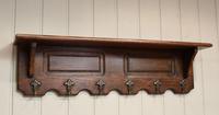 French Oak Wall Shelf With Hooks (4 of 5) French Oak Wall Shelf With Hooks (4 of 5)