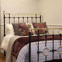 Black Victorian Brass & Iron Bedstead with Brass Circles (2 of 11) Black Victorian Brass & Iron Bedstead with Brass Circles (2 of 11)