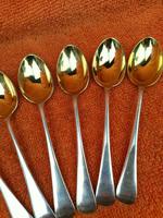 6 x Vintage Sterling Silver Hallmarked Tea Spoons Gold Bowls 1972 E Barnard & Sons (3 of 7) 6 x Vintage Sterling Silver Hallmarked Tea Spoons Gold Bowls 1972 E Barnard & Sons (3 of 7)