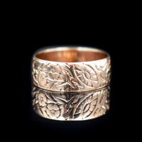 Antique Fancy Engraved Floral Patterned 9ct 9K Gold Stacking Band Ring (6 of 9) Antique Fancy Engraved Floral Patterned 9ct 9K Gold Stacking Band Ring (6 of 9)