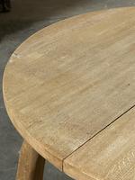 Round Bleached Oak Farmhouse Dining Table with Leaf (13 of 18) Round Bleached Oak Farmhouse Dining Table with Leaf (13 of 18)