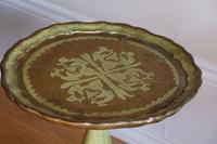 Green & Giltwood Florentine pedestal table with pie crust edged top (2 of 10) Green & Giltwood Florentine pedestal table with pie crust edged top (2 of 10)