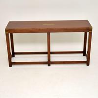 Antique Mahogany Military Campaign Style Console Table (2 of 8) Antique Mahogany Military Campaign Style Console Table (2 of 8)