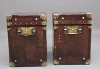 Pair of Early 20th Century ex Army Leather Bound ex Army Trunks (5 of 10) Pair of Early 20th Century ex Army Leather Bound ex Army Trunks (5 of 10)