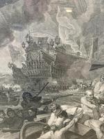 Early Engraving of The Battle at La Hogue (8 of 8) Early Engraving of The Battle at La Hogue (8 of 8)