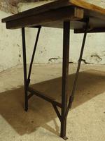 Industrial Vintage Folding Trestle Dining Table with Metal Legs & Reclaimed Top (5 of 17) Industrial Vintage Folding Trestle Dining Table with Metal Legs & Reclaimed Top (5 of 17)