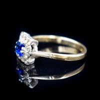 Art Deco Blue Spinel and Clear Spinel 9ct Gold Square Cluster Ring (4 of 9) Art Deco Blue Spinel and Clear Spinel 9ct Gold Square Cluster Ring (4 of 9)