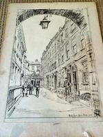 Hanslip Fletcher Original Pen & Ink Drawing & another Lithograph- London Scene 1928 (7 of 9) Hanslip Fletcher Original Pen & Ink Drawing & another Lithograph- London Scene 1928 (7 of 9)