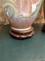 Pair of Early 20th Century Chinese Painted Lamps (4 of 5) Pair of Early 20th Century Chinese Painted Lamps (4 of 5)