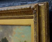 19th Century Country Farmhouse Scene, Oil on Canvas. Original Gilt Frame. (5 of 5) 19th Century Country Farmhouse Scene, Oil on Canvas. Original Gilt Frame. (5 of 5)