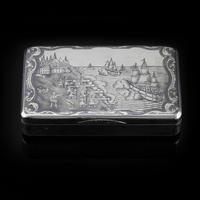 Antique Imperial Russian Silver Niello Snuff Box Naval Ship Battle Scene - T.Botkov 1855 (2 of 16) Antique Imperial Russian Silver Niello Snuff Box Naval Ship Battle Scene - T.Botkov 1855 (2 of 16)