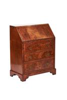 Georgian Revival Burr Walnut Bureau with Slide & Candle Slides c.1920 (2 of 4) Georgian Revival Burr Walnut Bureau with Slide & Candle Slides c.1920 (2 of 4)
