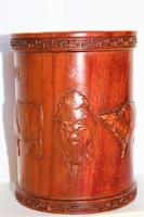 Superb & Finely Carved Chinese Hardwood Brush Pot (4 of 8) Superb & Finely Carved Chinese Hardwood Brush Pot (4 of 8)